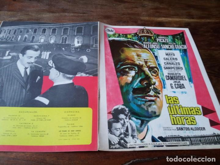 Cine: Las &uacute;ltimas horas - &Aacute;ngel Picazo, Mar&iacute;a Jos&eacute; Alfonso, Sancho Gracia - guia original cepicsa 1965