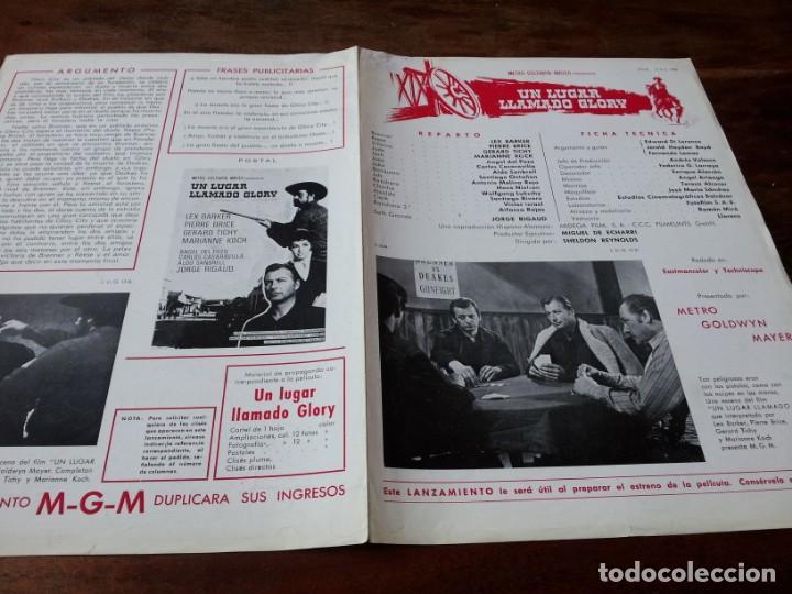 Cine: Un lugar llamado Glory - Lex Barker, Pierre Brice, Gerard Tichy - guia original m.g.m 1965