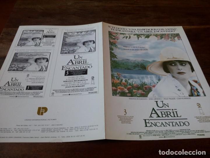 Cinema: Un abril encantado - Joan Plowright, Miranda Richardson, Mike Newell - guia original u.i.p 1992