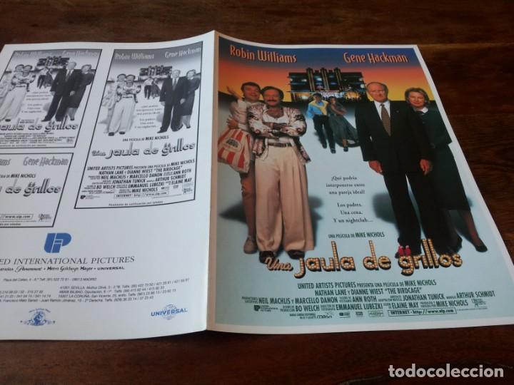 Cine: Una jaula de grillos - Robin Williams, Gene Hackman, Nathan Lane - guia original u.i.p 1996