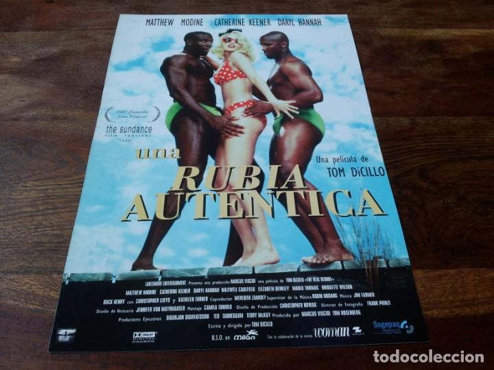 Cinema: Una rubia aut&eacute;ntica - Matthew Modine, Daryl Hannah, Catherine Keener - guia original sogepaq 1997