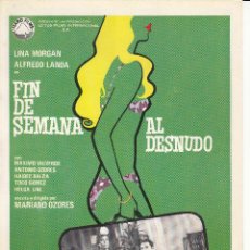 Cine: FIN DE SEMANA AL DESNUDO / LINA MORGAN - ALFREDO LANDA - 1974
