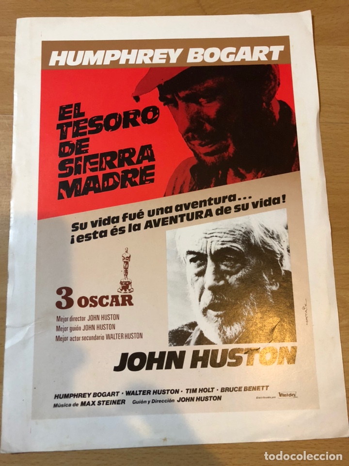 Cine: Guia el tesoro de sierra madre.humphrey Bogart John huston