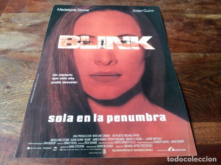 Cine: blink Sola en la penumbra - Madeleine Stowe, Aidan Quinn, - guia original lauren 1994