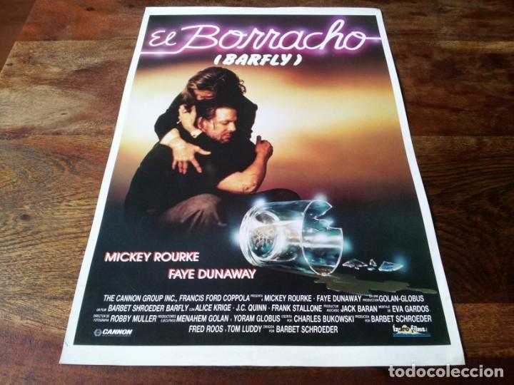 Cine: El borracho barfly - Mickey Rourke, Faye Dunaway, Alice Krige - guia original izaro 1987