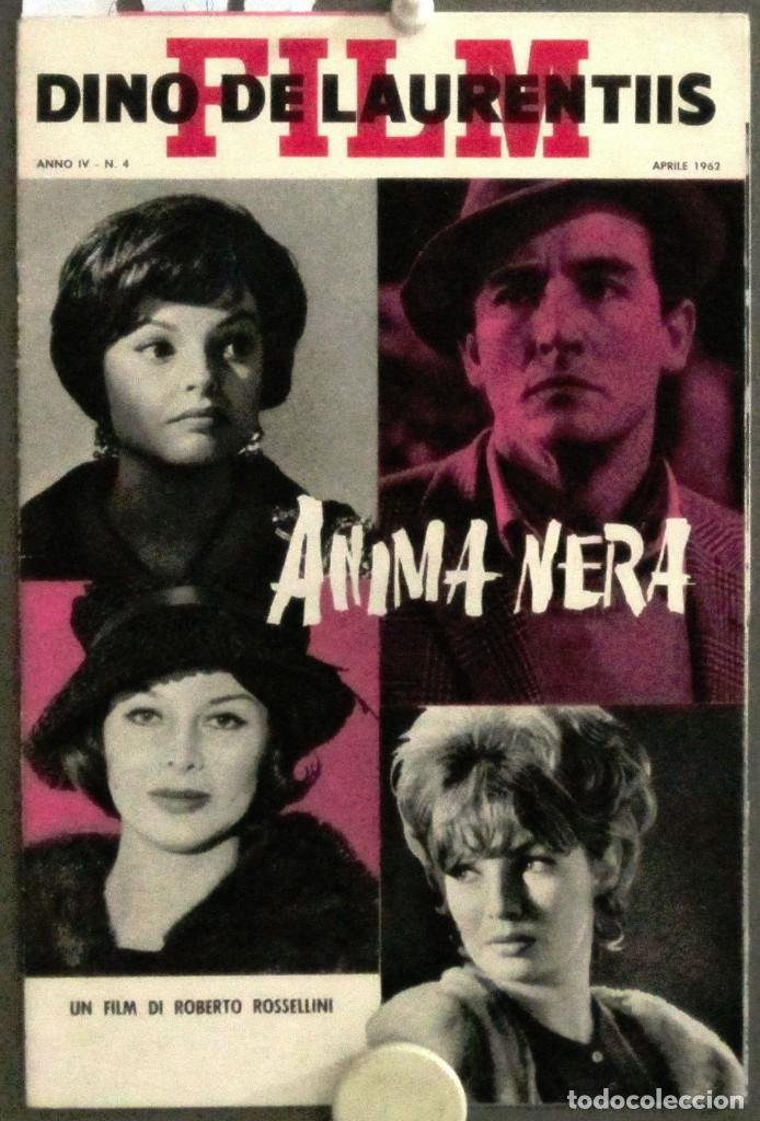 Cinema: G8006D ANIMA NERA ROSELLINI VITTORIO GASSMAN GUIA ORIGINAL ITALIANA