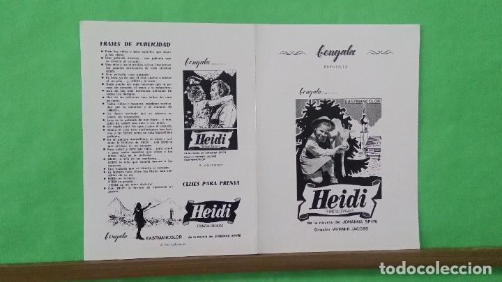 Cine: GUIA HEIDI - EVA MARIA SINGHAMMER - 4 PAGINAS - EXCELENTE - L14