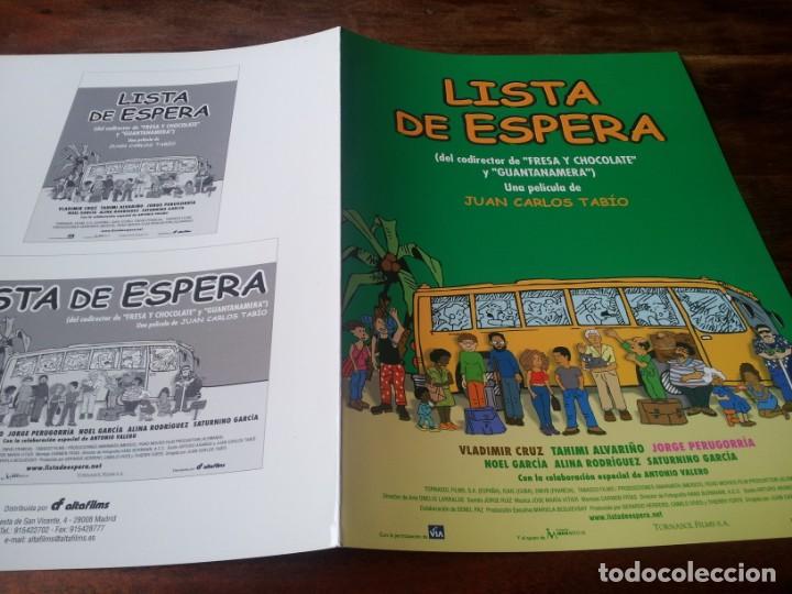 Cine: Lista de espera - Vladimir Cruz, Tahimi Alvari&ntilde;o, Jorge Perugorr&iacute;a, tabio - guia original alta 2000