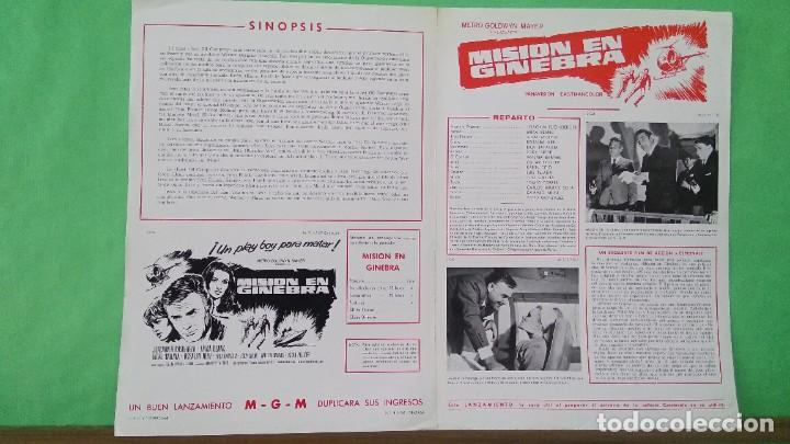 Cine: GUIA MISION EN GINEBRA - erika blanc rosalba neri - 4 PAG.-EXCELENTE . L14