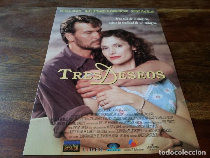 Cine: Tres deseos - Mary Elizabeth Mastrantonio, Patrick Swayze,Joseph Mazzello - guia original aurum 1995