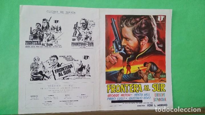 Kino: FRONTERA AL SUR - GEORGE HILTON - GUIA DE CINE - 4 PAGINAS - BUENO - L15