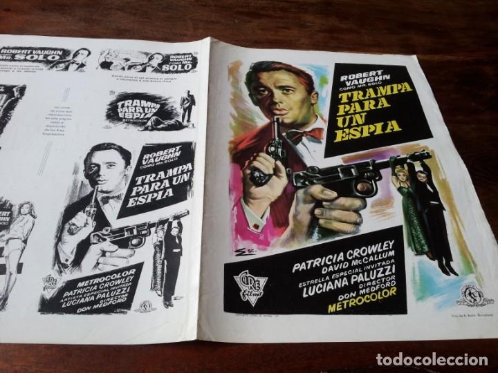 Cinema: Trampa para un esp&iacute;a - Robert Vaughn, David McCallum, Luciana Paluzzi - guia original cire 1968