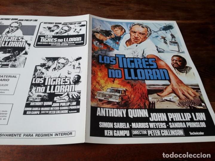 Cinema: Los tigres no lloran - Anthony Quinn, John Phillip Law, Simon Sabela - guia original hispamex 1977