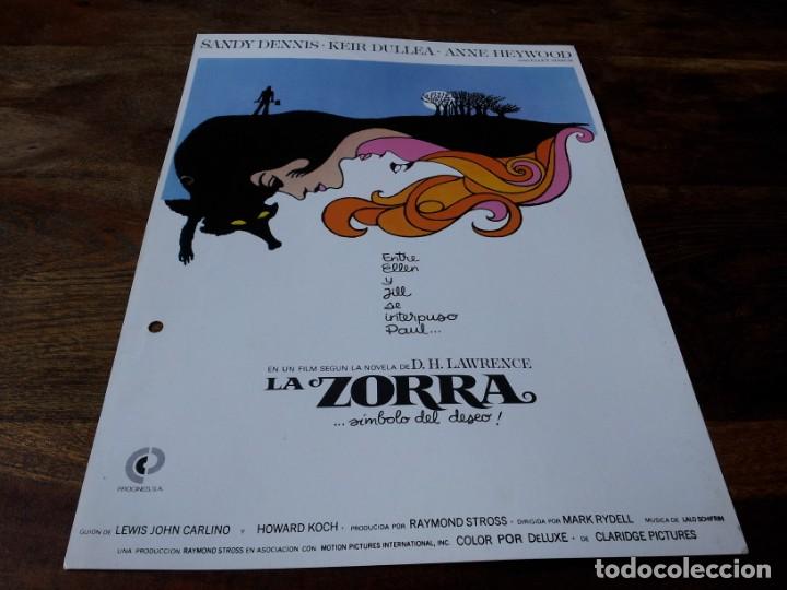 Kino: La zorra - Sandy Dennis, Keir Dullea, Anne Heywood, Glynne Morris - guia original procines 1979