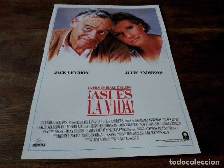 Cinema: As&iacute; es la vida! - Jack Lemmon, Julie Andrews, Sally Kellerman - guia original columbia 1986