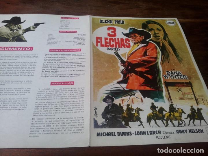 Cine: 3 flechas - Glenn Ford, Michael Burns, Dana Wynter - guia original cepicsa 1975