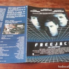 Cine: FREEJACK SIN IDENTIDAD - EMILIO ESTÉVEZ,ANTHONY HOPKINS,MICK JAGGER - GUIA ORIGINAL TRIPUCTURES 1992
