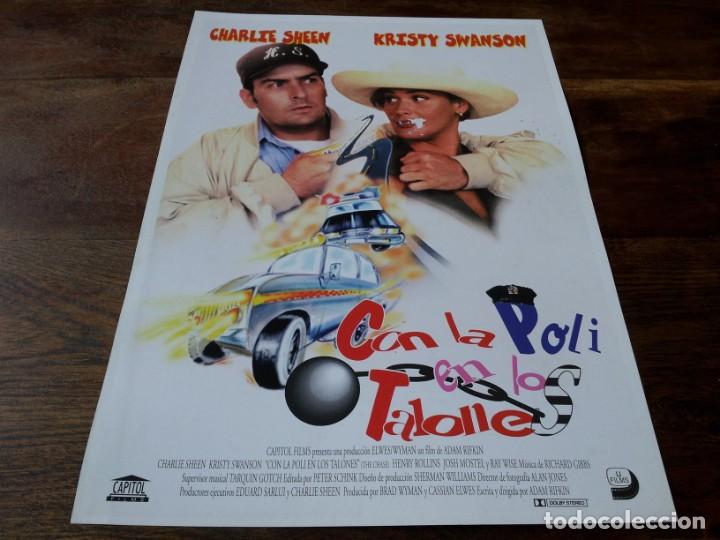 Cine: Con la poli en los talones - Charlie Sheen, Kristy Swanson, Henry Rollins - guia original union 1994