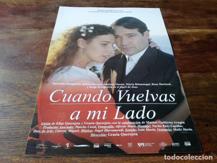 Cine: Cuando vuelvas a mi lado - Mercedes Sampietro, Julieta Serrano - guia original warner 1999