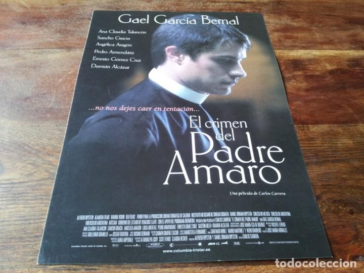 Cinema: El crimen del padre Amaro - Gael Garc&iacute;a Bernal, Ana Claudia Talanc&oacute;n - guia original columbia 2002