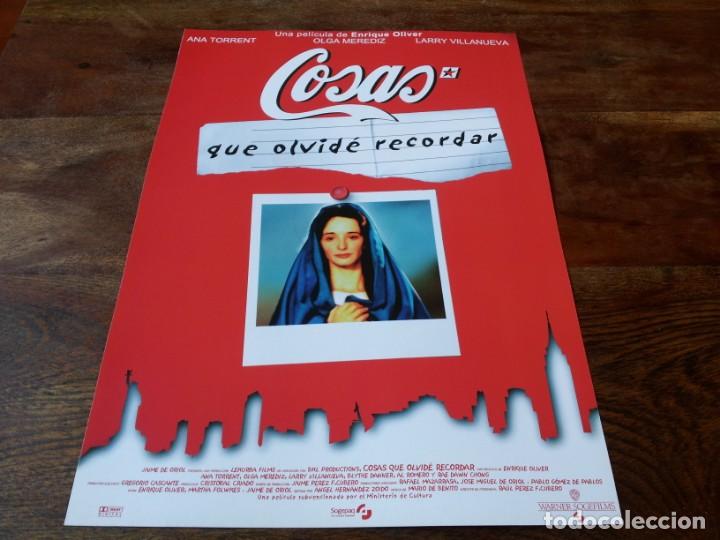 Cinema: Cosas que olvid&eacute; recordar - Ana Torrent, Olga Merediz, Larry Villanueva - guia original warner 1999