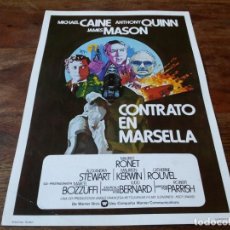 Cine: CONTRATO EN MARSELLA - MICHAEL CAINE, ANTHONY QUINN, JAMES MASON - GUIA ORIGINAL WARNER 1974