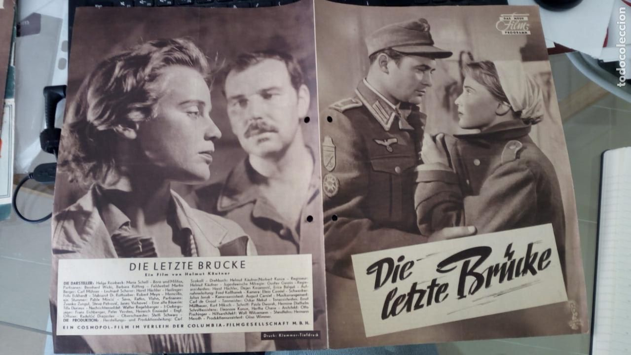 Cine: GUIA PROGRAMA ALEMAN DOBLE EL ULTIMO PUENTE MARIA SCHELL