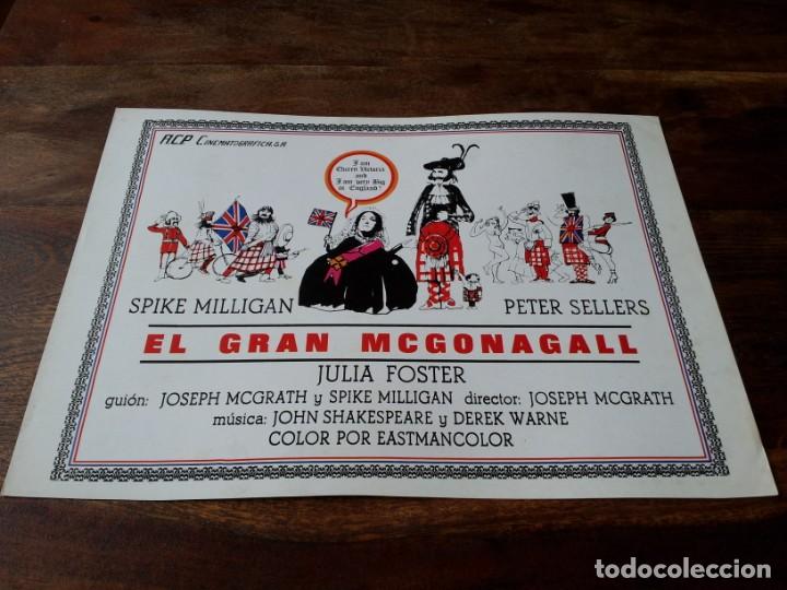 Cinema: El gran McGonagall - Spike Milligan, Peter Sellers, Julia Foster - guia original acp 1974