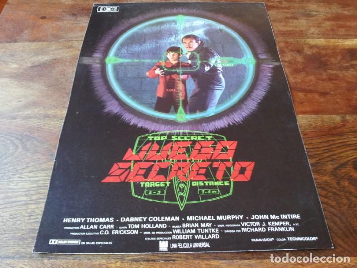 Cine: Juego secreto - Henry Thomas, Dabney Coleman, Michael Murphy - guia original mundial 1984