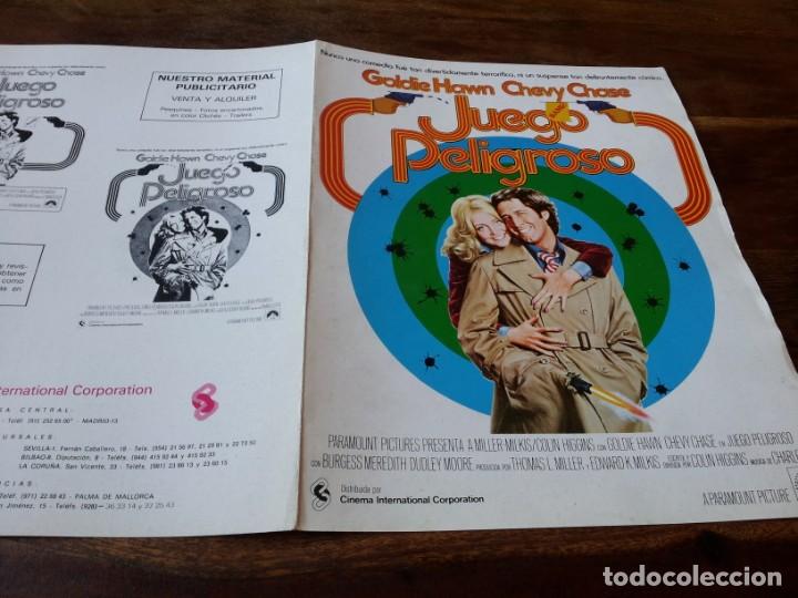 Cine: Juego peligroso - Goldie Hawn, Chevy Chase, Dudley Moore,Burgess Meredith - guia original c.i.c 1978