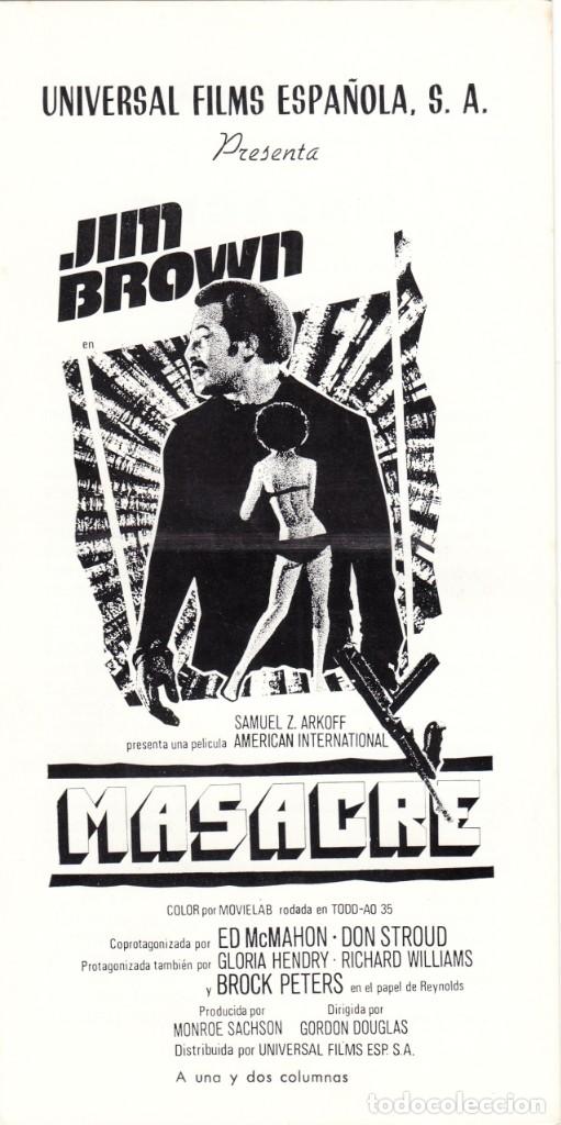 Cine: MASACRE: JIM BROWN - ED MCMAHON - 1975