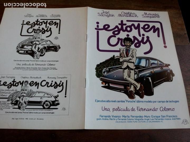 Kino: Estoy en crisis - Jos&eacute; Sacrist&aacute;n, Cristina Marsillach, luis ciges - guia original cb films 1982