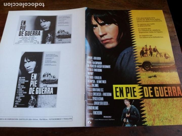 Cinema: En pie de guerra - Kevin Dillon, Billy Wirth, Tim Sampson, Jimmie Ray - guia original lauren 1989