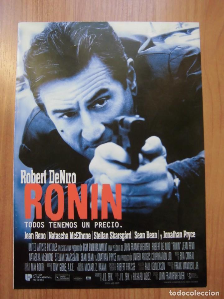 Cine: GU&Iacute;A PUBLICITARIA DE CINE RONIN ROBERT DE NIRO.