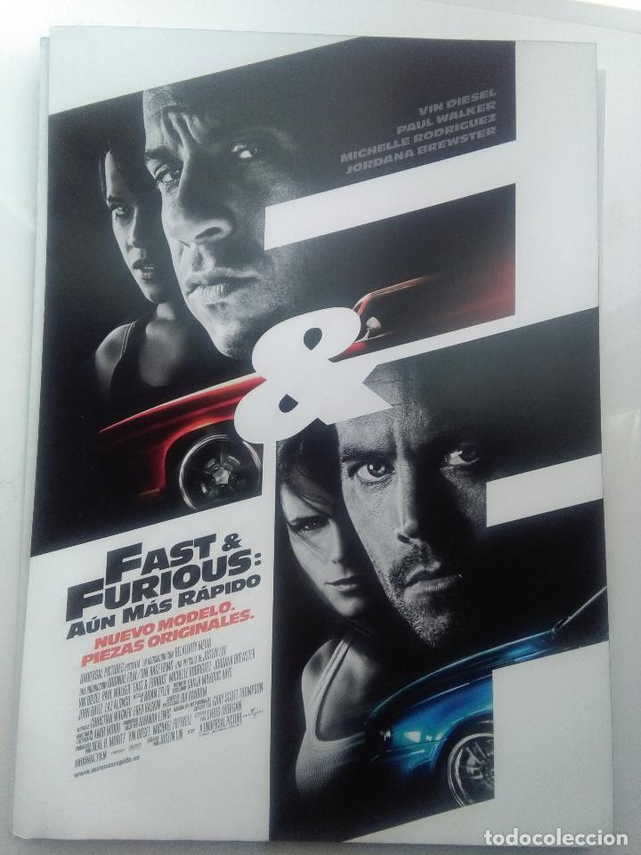 Cine: FAST & FURIOUS, AUN MAS RAPIDO - TAMA&Ntilde;O FOLIO CON FICHA TECNICA