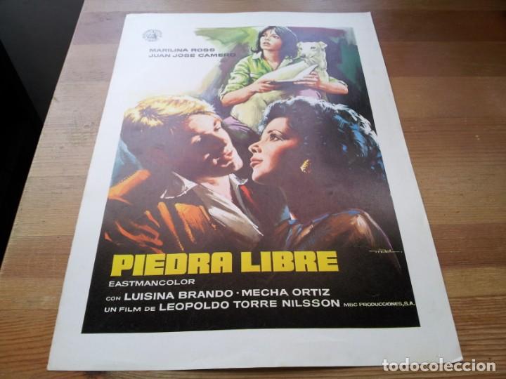Cinema: Piedra libre - Marilina Ross, Juan Jos&eacute; Camero, Luisina Brando - guia original capitolio 1977