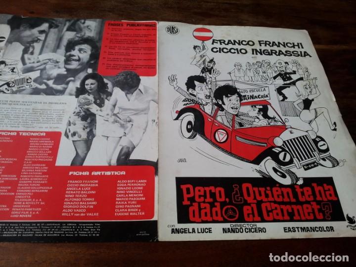 Cinema: Pero, &iquest;qui&eacute;n te ha dado el carnet? - Franco Franchi, Ciccio Ingrassi - guia original diasa 1972 jano