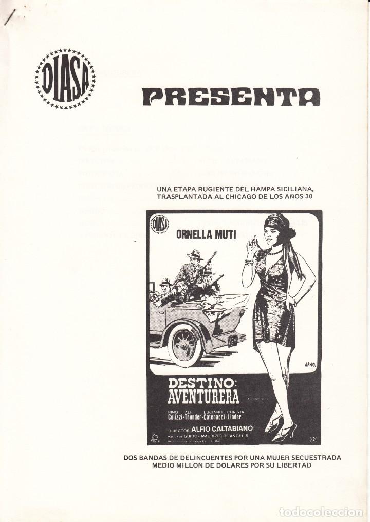 Cine: DESTINO: AVENTURERA / ORNELLA MUTI