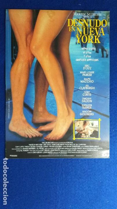 Cine: Guia publicitaria original del estreno. DESNUDO EN NUEVA YORK. SCORSESE. Con: TONY CURTIS.