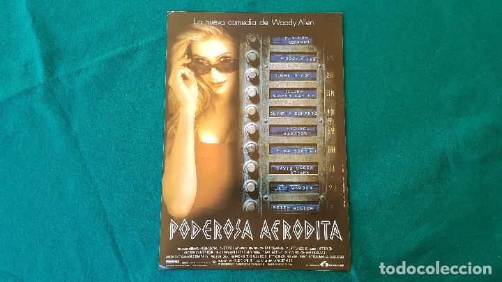 Cine: FOLLETO GUIA DE CINE FICHA TECNICA PODEROSA AFRODITA - DIR: WOODY ALLEN