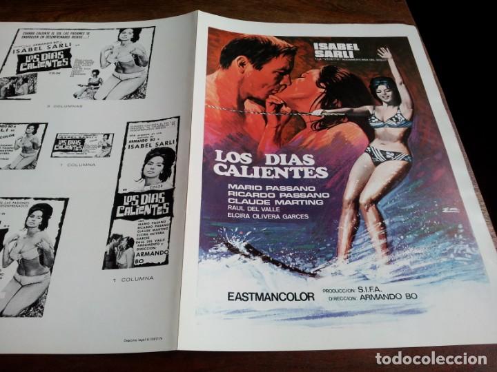 Cine: Los d&iacute;as calientes - Isabel Sarli, Mario Casado, Ricardo Passano - guia original sifa 1974