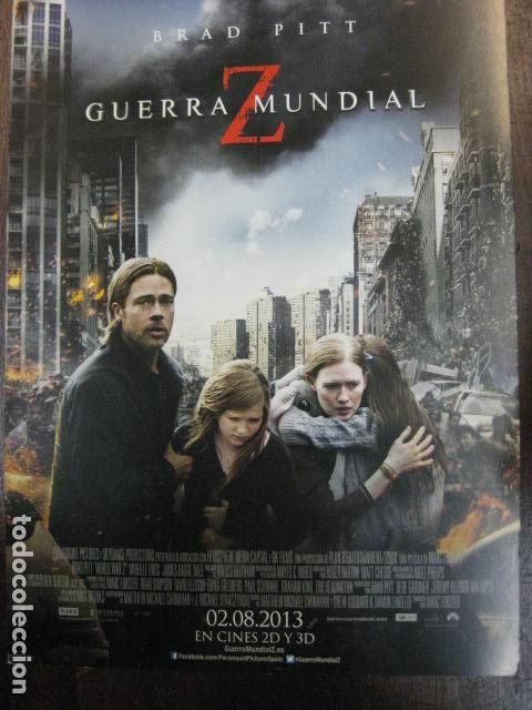 Kino: guerra mundial z - guia publicitaria original - brad pitt mireille enosmarc foster