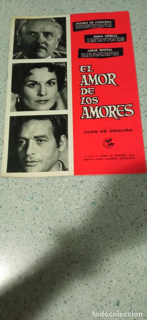 Cine: GUIA DE CINE EL AMOR DE LOS AMORES 4 HOJAS 8 PAGINAS