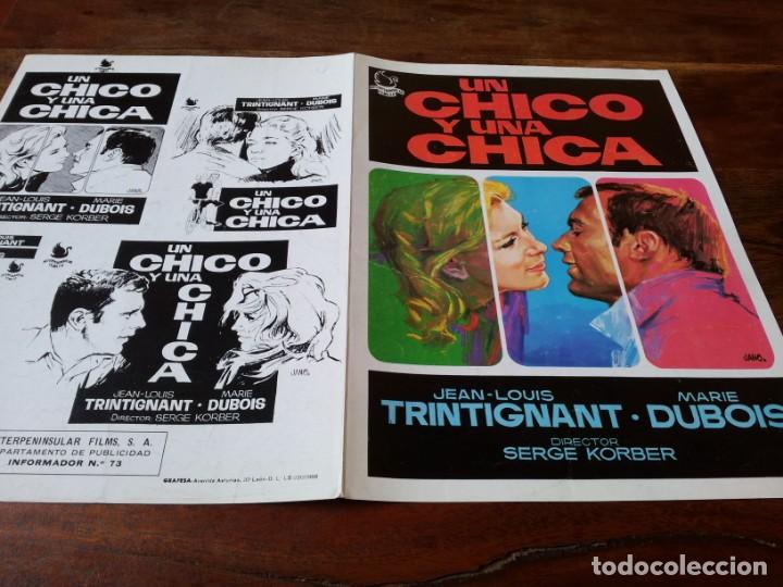 Cine: un chico y una chica - jean-louis trintignant,marie dubois - guia original interpeninsular 1968 jano