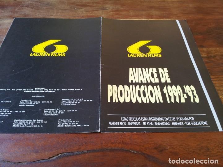 Cinema: lista de material lauren films - lanzamientos a&ntilde;os 1992/93 -