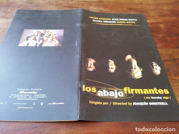 Kino: Los abajo firmantes - javier camara,juandiego botto,elvira minguez - guia original de lujo alta 2003
