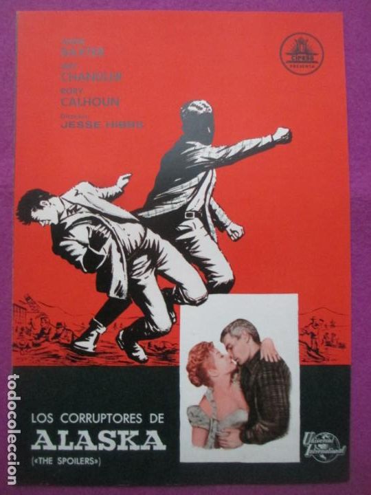 Cine: GUIA PUBLICITARIA CINE LOS CORRUPTORES DE ALASKA ANNE BAXTER JEFF CHANDLER G616