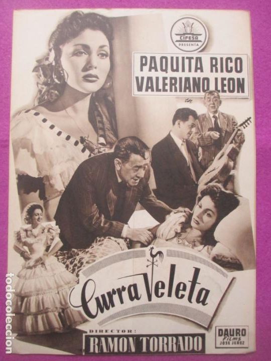 Cine: GUIA PUBLICITARIA CINE CURRA VELETA PAQUITA RICO VALERIANO LEON G626