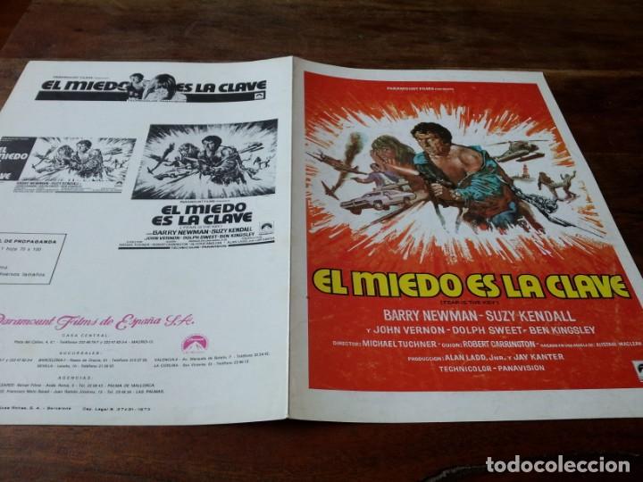 Cinema: el miedo es la clave - barry newman, suzy kendall, ben kingsley - guia original paramount a&ntilde;o 1973