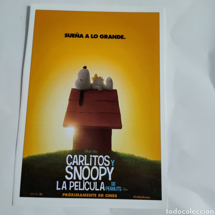 Cine: MCG81 Carlitos y Snoopy la pel&iacute;cula de peanuts MICRO GUIA TAMA&Ntilde;O 10 X 14,50